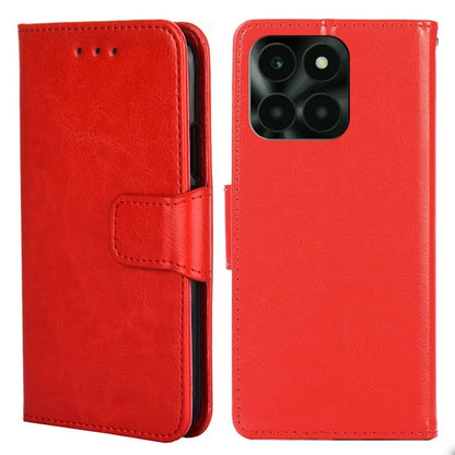 For Honor X6a 4G Case TPU+PU Leather Wallet Stand Anti-scratch Phone Protector