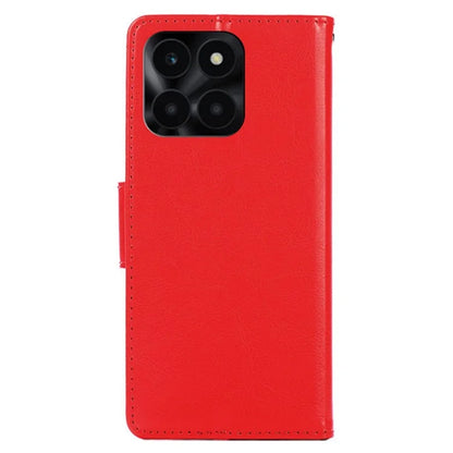 For Honor X6a 4G Case TPU+PU Leather Wallet Stand Anti-scratch Phone Protector