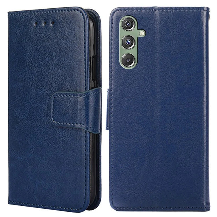For Samsung Galaxy M34 5G / F34 5G Case Dustproof TPU+PU Leather Wallet Stand Cell Phone Protector