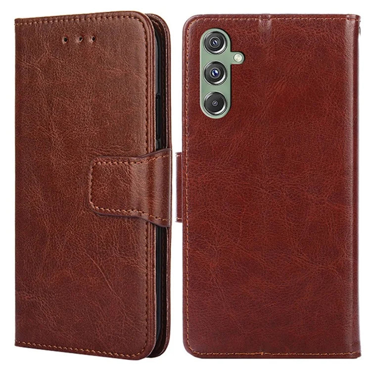 For Samsung Galaxy M34 5G / F34 5G Case Dustproof TPU+PU Leather Wallet Stand Cell Phone Protector