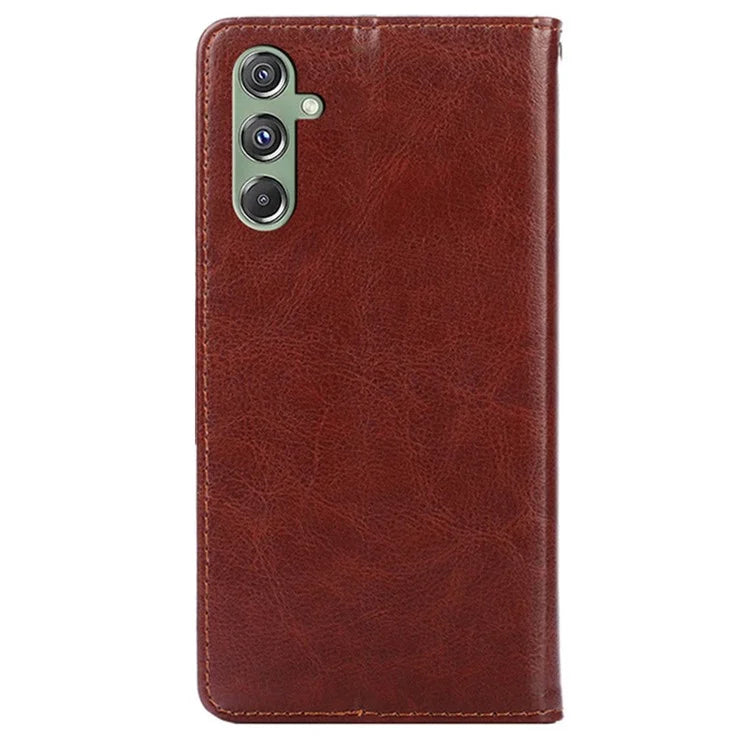 For Samsung Galaxy M34 5G / F34 5G Case Dustproof TPU+PU Leather Wallet Stand Cell Phone Protector