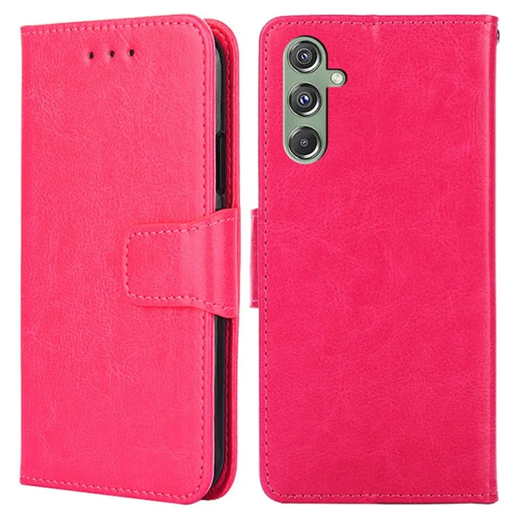 For Samsung Galaxy M34 5G / F34 5G Case Dustproof TPU+PU Leather Wallet Stand Cell Phone Protector