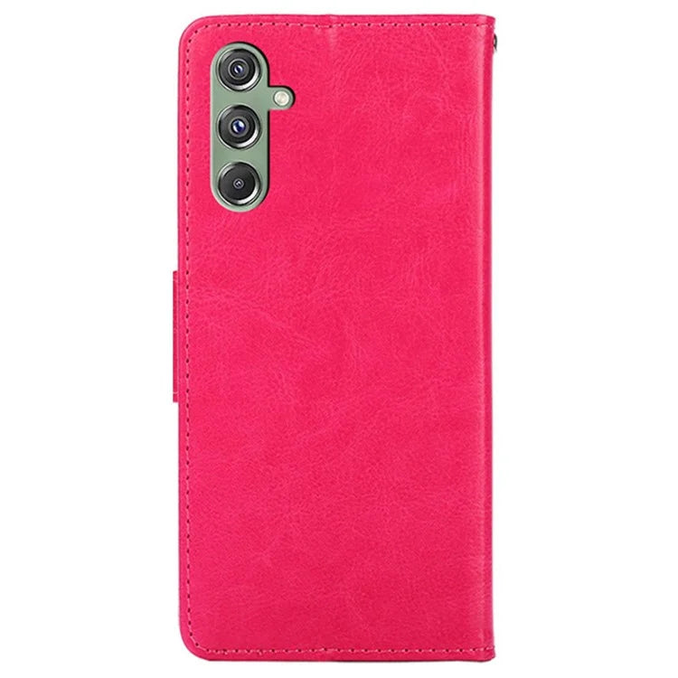 For Samsung Galaxy M34 5G / F34 5G Case Dustproof TPU+PU Leather Wallet Stand Cell Phone Protector