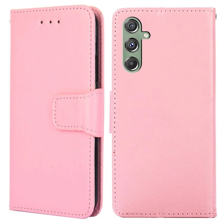 For Samsung Galaxy M34 5G / F34 5G Case Dustproof TPU+PU Leather Wallet Stand Cell Phone Protector