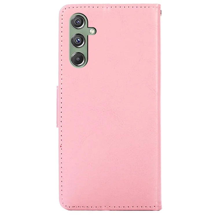 For Samsung Galaxy M34 5G / F34 5G Case Dustproof TPU+PU Leather Wallet Stand Cell Phone Protector