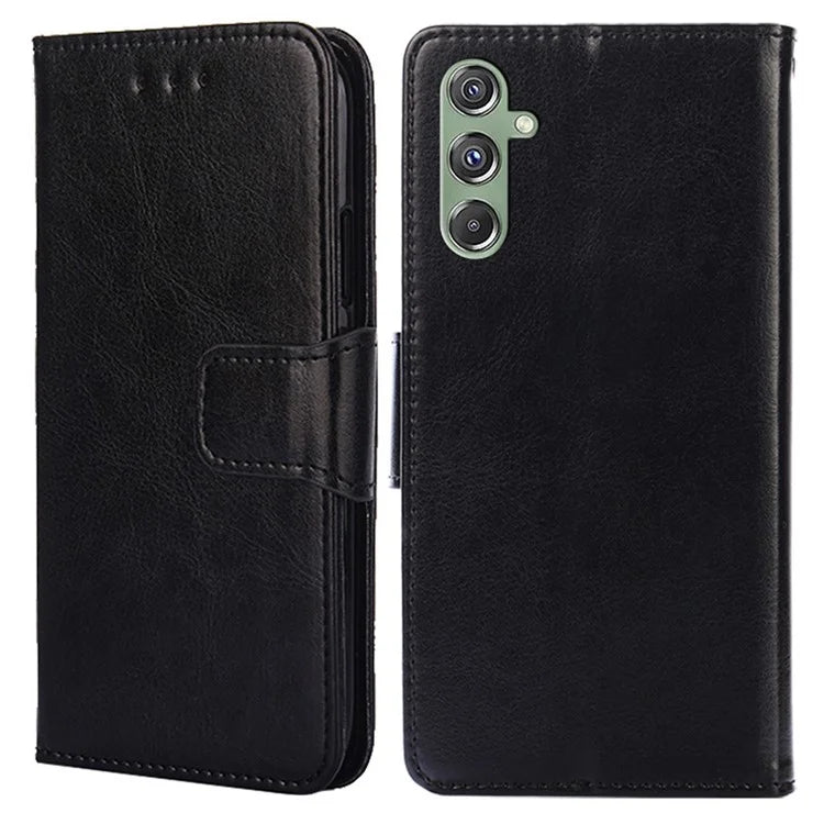 For Samsung Galaxy M34 5G / F34 5G Case Dustproof TPU+PU Leather Wallet Stand Cell Phone Protector