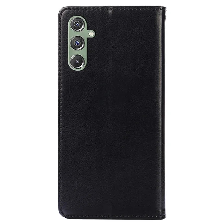 For Samsung Galaxy M34 5G / F34 5G Case Dustproof TPU+PU Leather Wallet Stand Cell Phone Protector