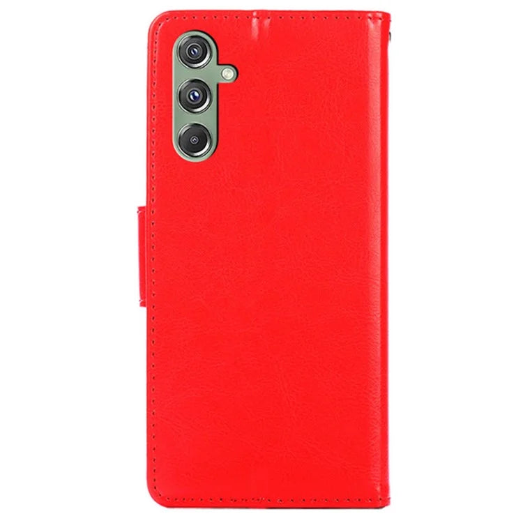 For Samsung Galaxy M34 5G / F34 5G Case Dustproof TPU+PU Leather Wallet Stand Cell Phone Protector