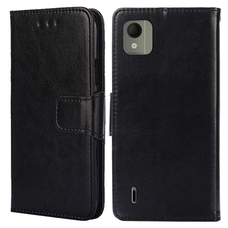 For Nokia C110 Case Shockproof TPU+PU Leather Wallet Stand Mobile Phone Cover