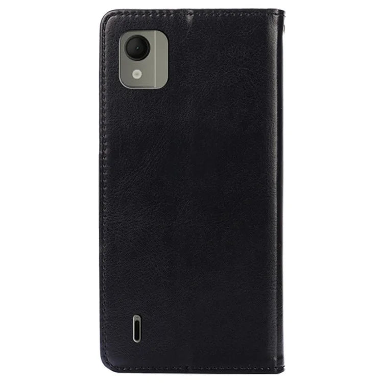 For Nokia C110 Case Shockproof TPU+PU Leather Wallet Stand Mobile Phone Cover