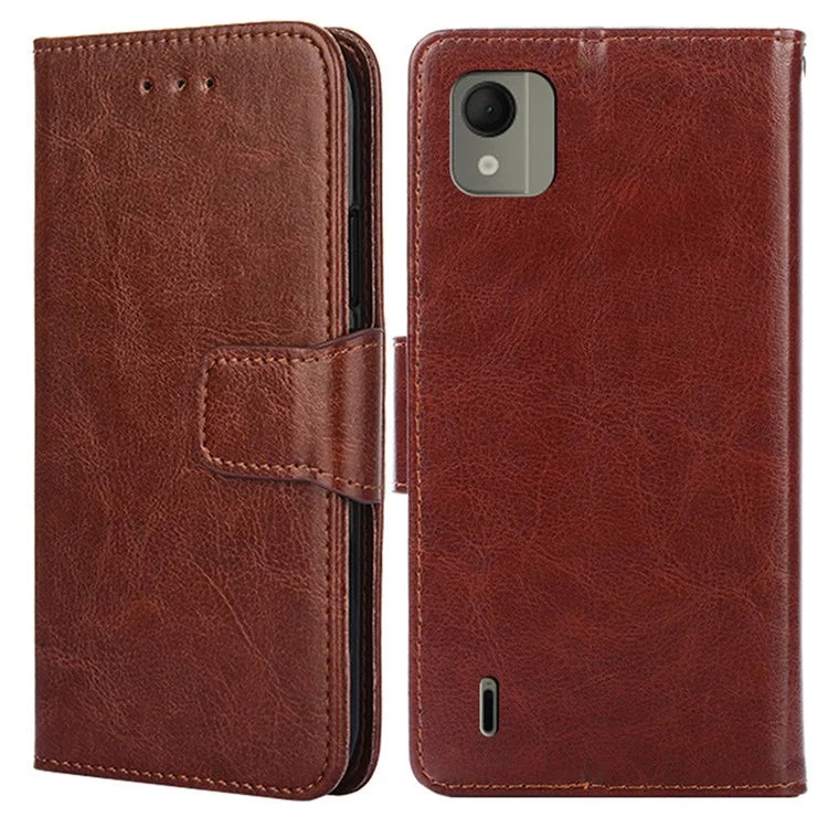 For Nokia C110 Case Shockproof TPU+PU Leather Wallet Stand Mobile Phone Cover