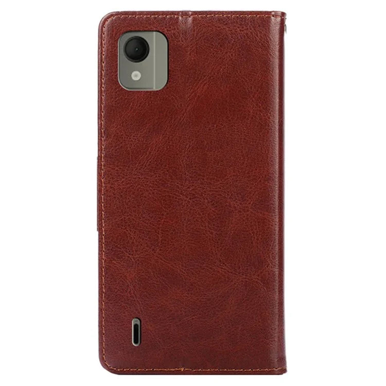 For Nokia C110 Case Shockproof TPU+PU Leather Wallet Stand Mobile Phone Cover