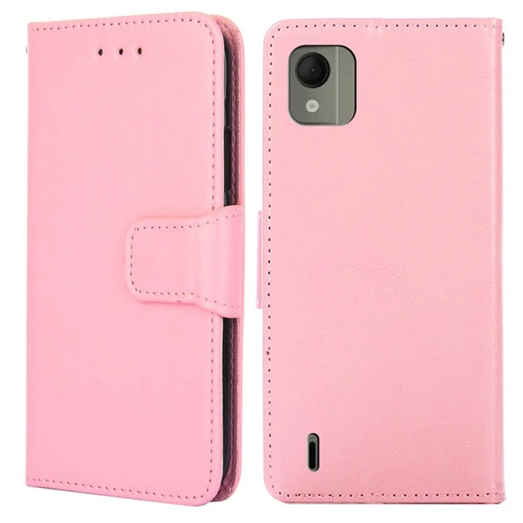 For Nokia C110 Case Shockproof TPU+PU Leather Wallet Stand Mobile Phone Cover
