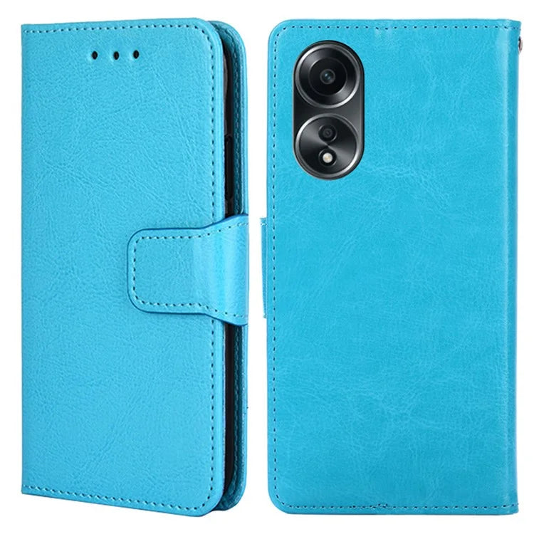 For Oppo A58 4G Case Scratch-resistant TPU+PU Leather Wallet Stand Phone Cover