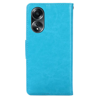 For Oppo A58 4G Case Scratch-resistant TPU+PU Leather Wallet Stand Phone Cover