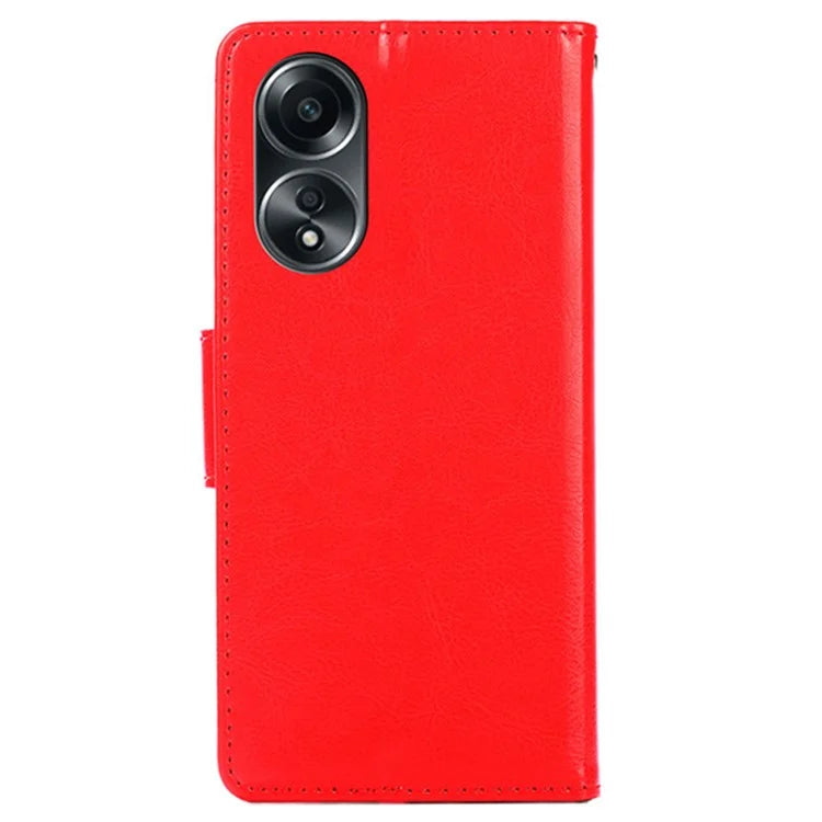 For Oppo A58 4G Case Scratch-resistant TPU+PU Leather Wallet Stand Phone Cover