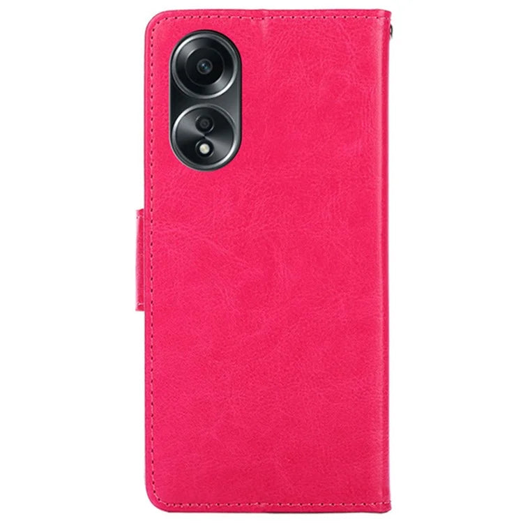 For Oppo A58 4G Case Scratch-resistant TPU+PU Leather Wallet Stand Phone Cover