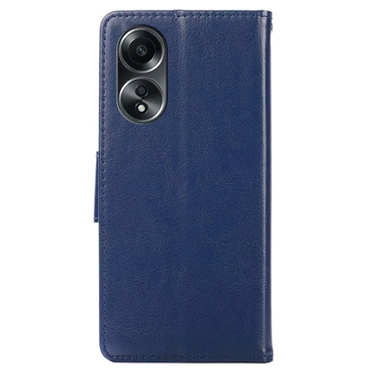For Oppo A58 4G Case Scratch-resistant TPU+PU Leather Wallet Stand Phone Cover