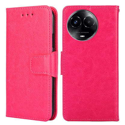 For Realme 11 5G (Global) /  11x 5G Case Scratch-resistant TPU+PU Leather Wallet Stand Soft Phone ProtectorRose