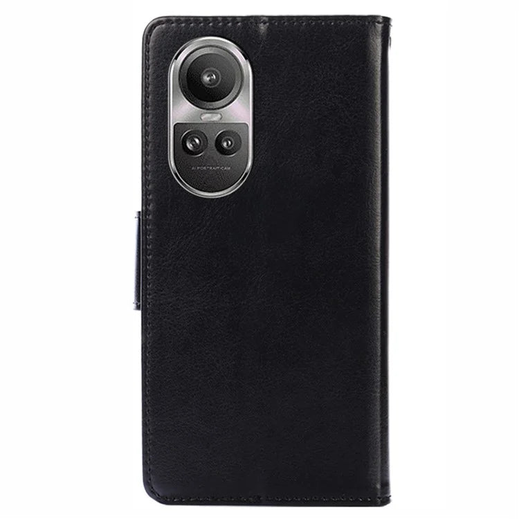 For Oppo Reno10 5G (Global) / Reno10 Pro 5G (Global) Case TPU+PU Leather Wallet Stand Anti-scratch Phone Cover