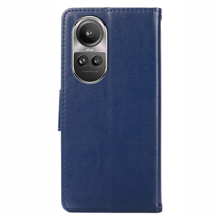 For Oppo Reno10 5G (Global) / Reno10 Pro 5G (Global) Case TPU+PU Leather Wallet Stand Anti-scratch Phone Cover