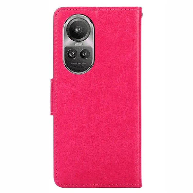 For Oppo Reno10 5G (Global) / Reno10 Pro 5G (Global) Case TPU+PU Leather Wallet Stand Anti-scratch Phone Cover