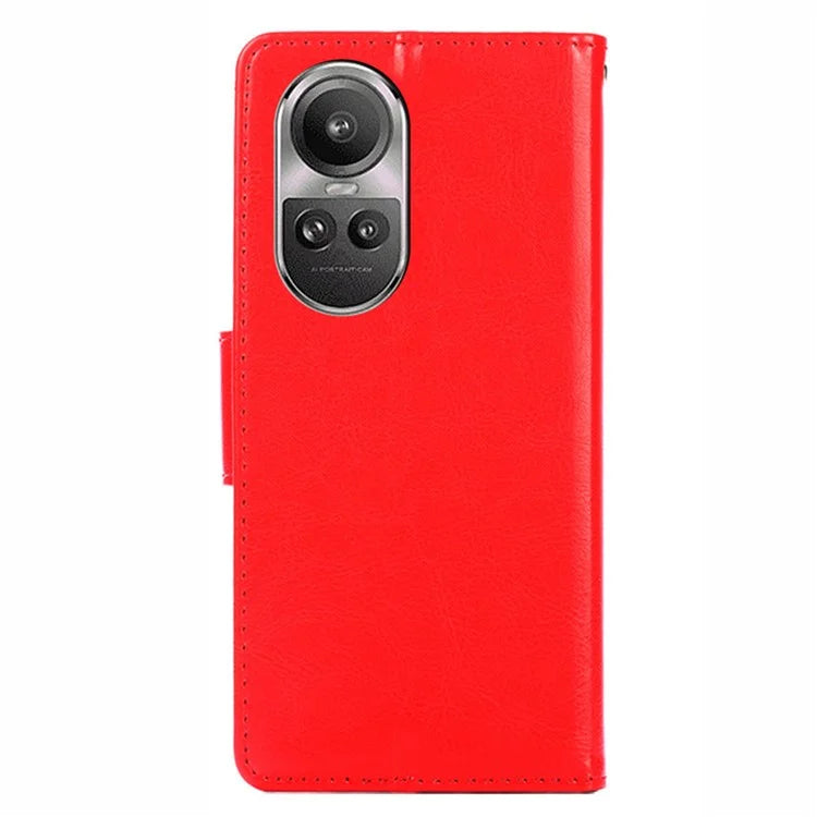 For Oppo Reno10 5G (Global) / Reno10 Pro 5G (Global) Case TPU+PU Leather Wallet Stand Anti-scratch Phone Cover