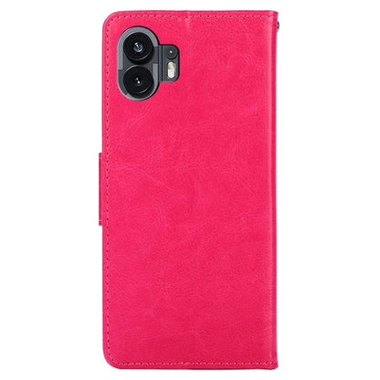 For Nothing Phone (2) Case Anti-scratch Textured PU Leather Wallet Stand Phone Cover