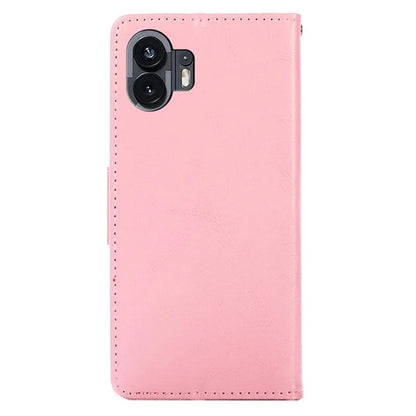 For Nothing Phone (2) Case Anti-scratch Textured PU Leather Wallet Stand Phone Cover