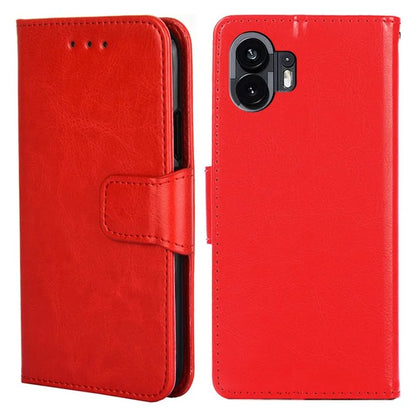 For Nothing Phone (2) Case Anti-scratch Textured PU Leather Wallet Stand Phone Cover
