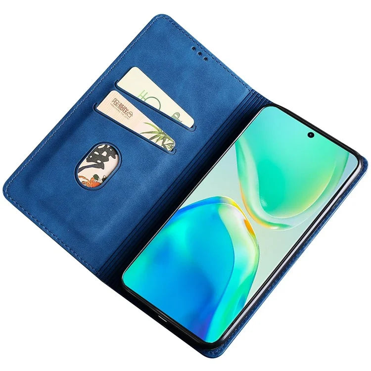 For vivo Y27 4G Case PU Leather+TPU Skin-touch Flip Stand Phone Cover with Card Slots
