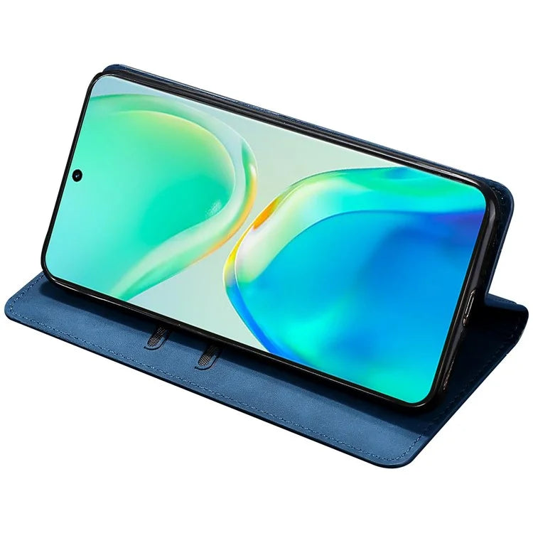 For vivo Y27 4G Case PU Leather+TPU Skin-touch Flip Stand Phone Cover with Card Slots