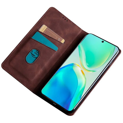 For vivo Y27 4G Case PU Leather+TPU Skin-touch Flip Stand Phone Cover with Card Slots