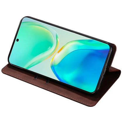 For vivo Y27 4G Case PU Leather+TPU Skin-touch Flip Stand Phone Cover with Card Slots