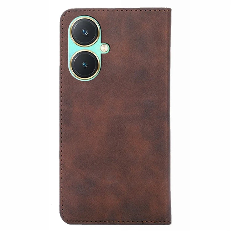 For vivo Y27 4G Case PU Leather+TPU Skin-touch Flip Stand Phone Cover with Card Slots