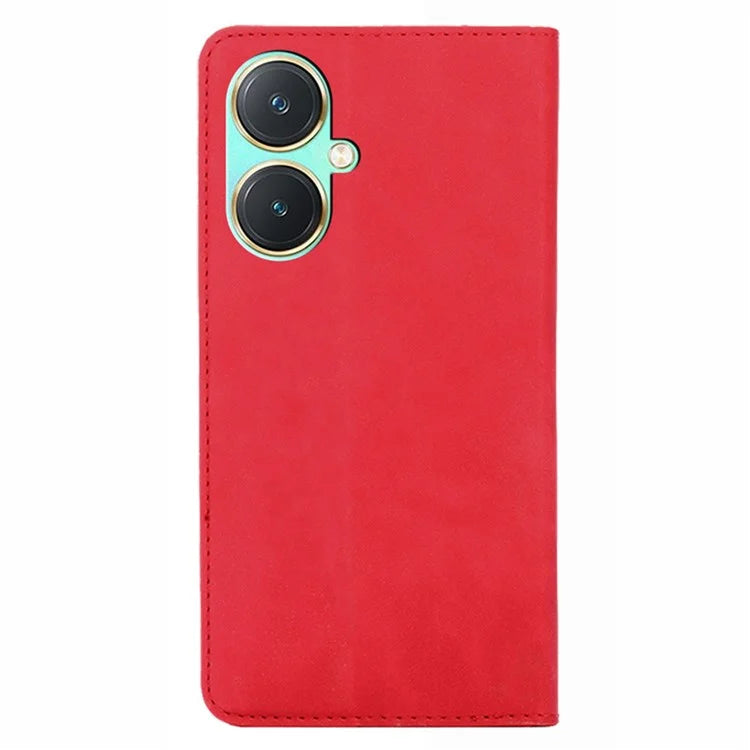 For vivo Y27 4G Case PU Leather+TPU Skin-touch Flip Stand Phone Cover with Card Slots