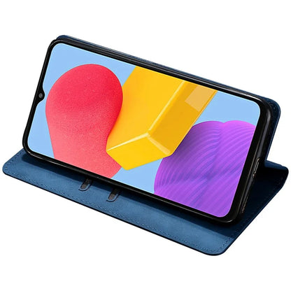 For Samsung Galaxy A05 4G Case PU Leather Flip Stand Shockproof Phone Cover with Card Slots