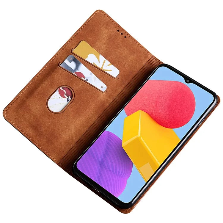 For Samsung Galaxy A05 4G Case PU Leather Flip Stand Shockproof Phone Cover with Card Slots