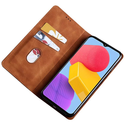 For Samsung Galaxy A05 4G Case PU Leather Flip Stand Shockproof Phone Cover with Card Slots