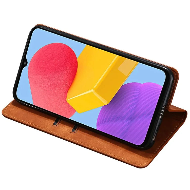 For Samsung Galaxy A05 4G Case PU Leather Flip Stand Shockproof Phone Cover with Card Slots