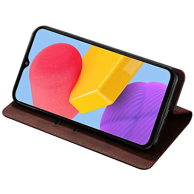 For Samsung Galaxy A05 4G Case PU Leather Flip Stand Shockproof Phone Cover with Card Slots