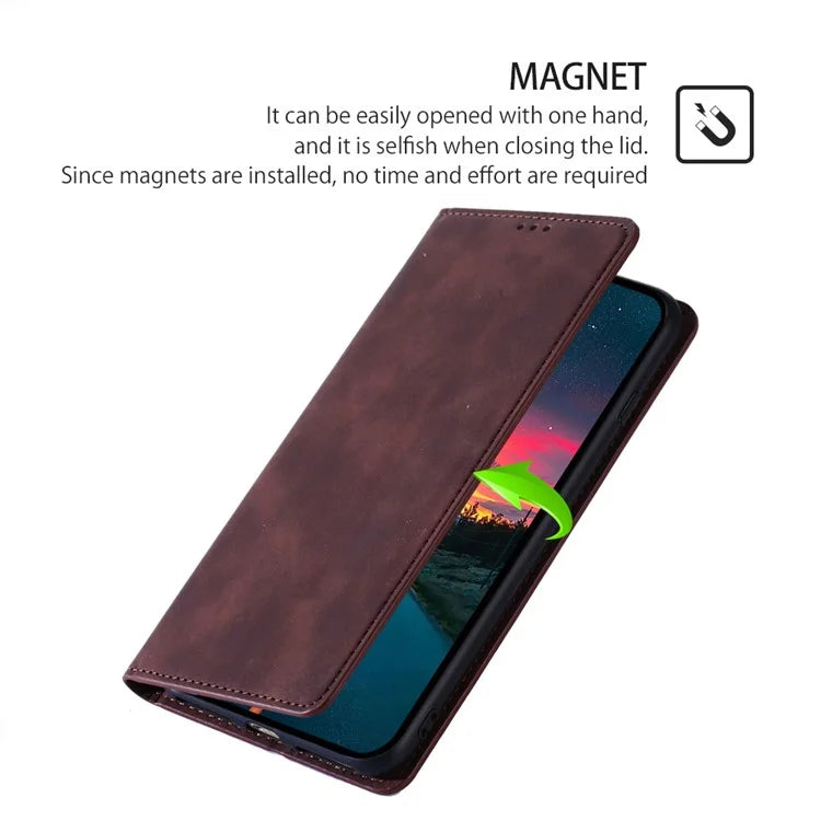 For Samsung Galaxy A05 4G Case PU Leather Flip Stand Shockproof Phone Cover with Card Slots