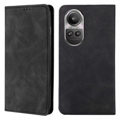 For Oppo Reno10 5G (Global) / Reno10 Pro 5G (Global) Case PU Leather+TPU Card Slots Stand Skin-touch Mobile Phone Cover