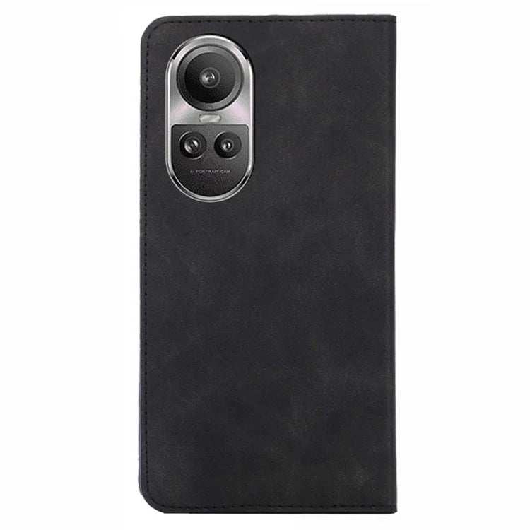 For Oppo Reno10 5G (Global) / Reno10 Pro 5G (Global) Case PU Leather+TPU Card Slots Stand Skin-touch Mobile Phone Cover