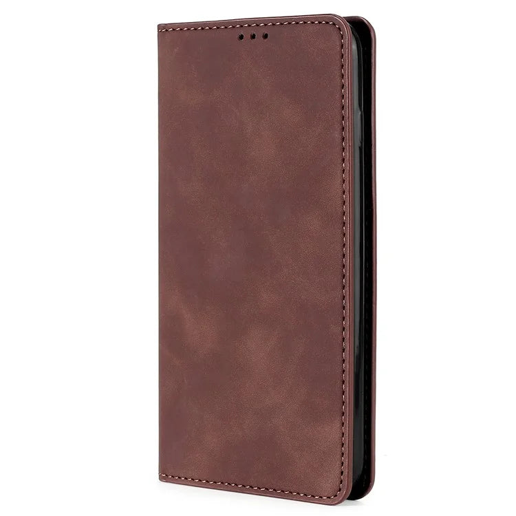For Oppo Reno10 5G (Global) / Reno10 Pro 5G (Global) Case PU Leather+TPU Card Slots Stand Skin-touch Mobile Phone Cover