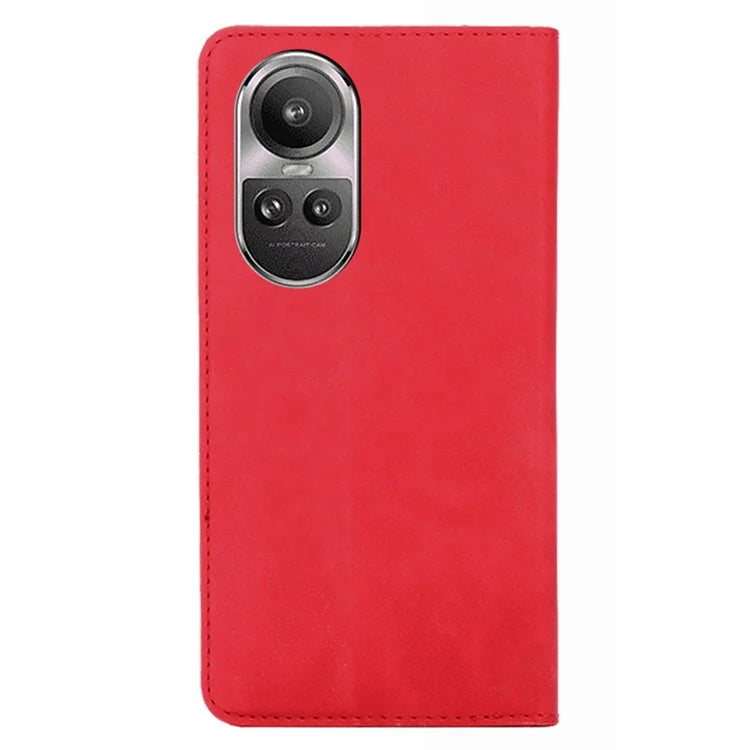 For Oppo Reno10 5G (Global) / Reno10 Pro 5G (Global) Case PU Leather+TPU Card Slots Stand Skin-touch Mobile Phone Cover