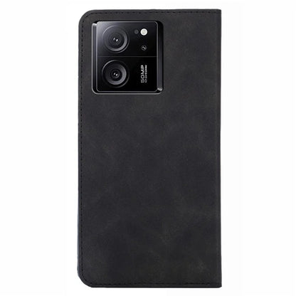 For Xiaomi Redmi K60 Ultra / 13T / 13T Pro Case Magnetic Auto-absorbed Skin-touch Flip Stand PU Leather Cell Phone Cover with Card Slots