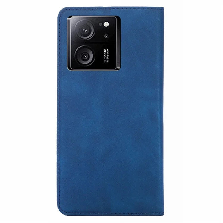 For Xiaomi Redmi K60 Ultra / 13T / 13T Pro Case Magnetic Auto-absorbed Skin-touch Flip Stand PU Leather Cell Phone Cover with Card Slots