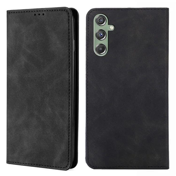 For Samsung Galaxy M34 5G / F34 5G Case PU Leather Soft Skin-touch Flip Stand Cover with Card Slots
