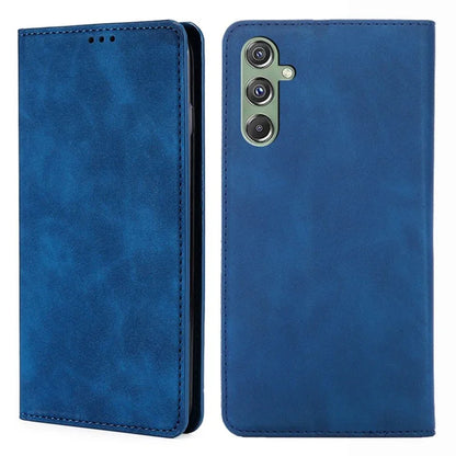 For Samsung Galaxy M34 5G / F34 5G Case PU Leather Soft Skin-touch Flip Stand Cover with Card Slots